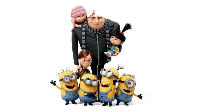 Minion Kevin and Margo (brown-hair girl)
