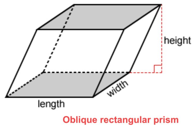 Oblique rectangular prism