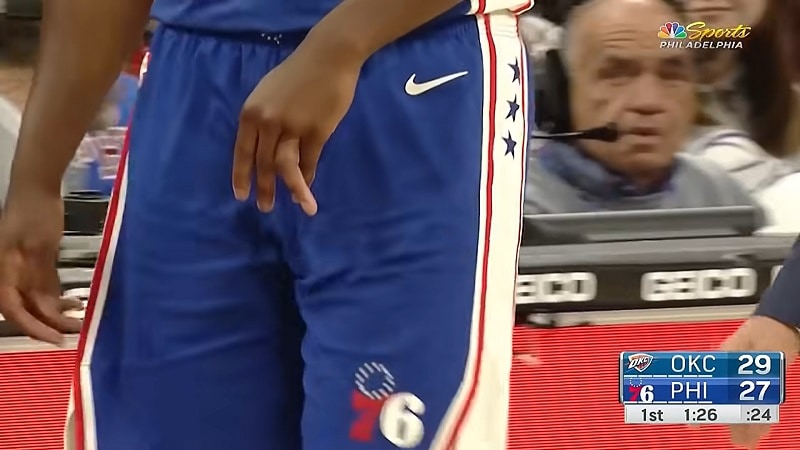 A broken finger of a NBA player