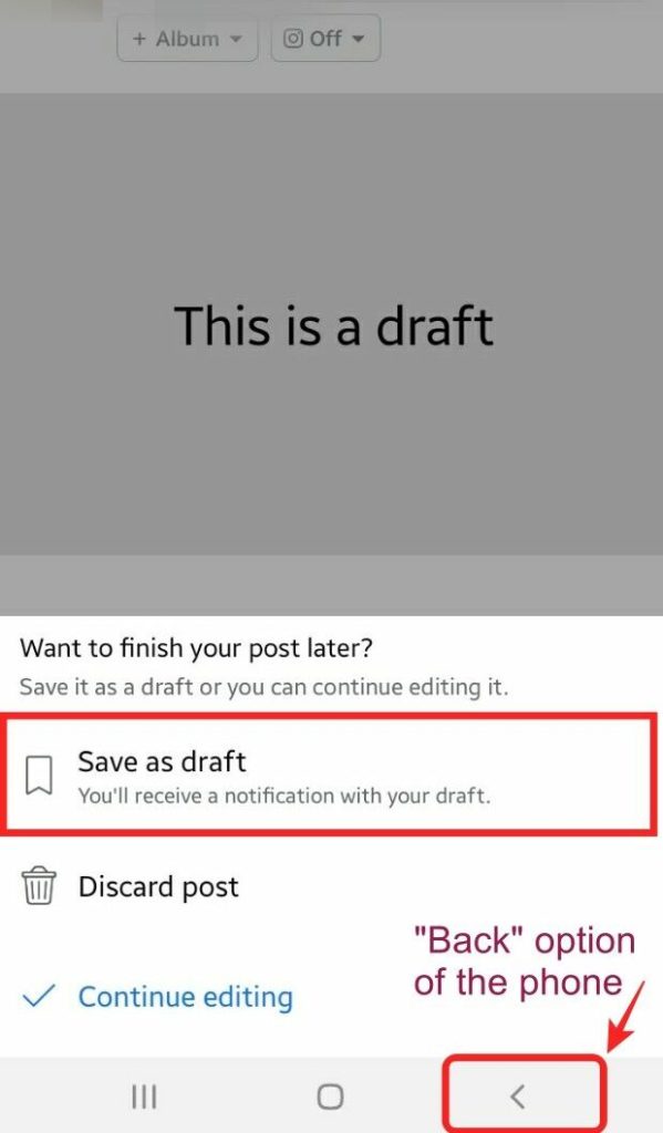Save draft post