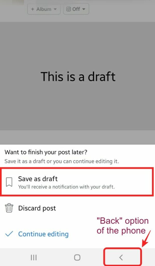 Save draft post