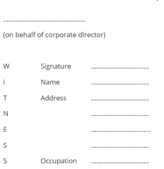 Signing on behalf of someone else