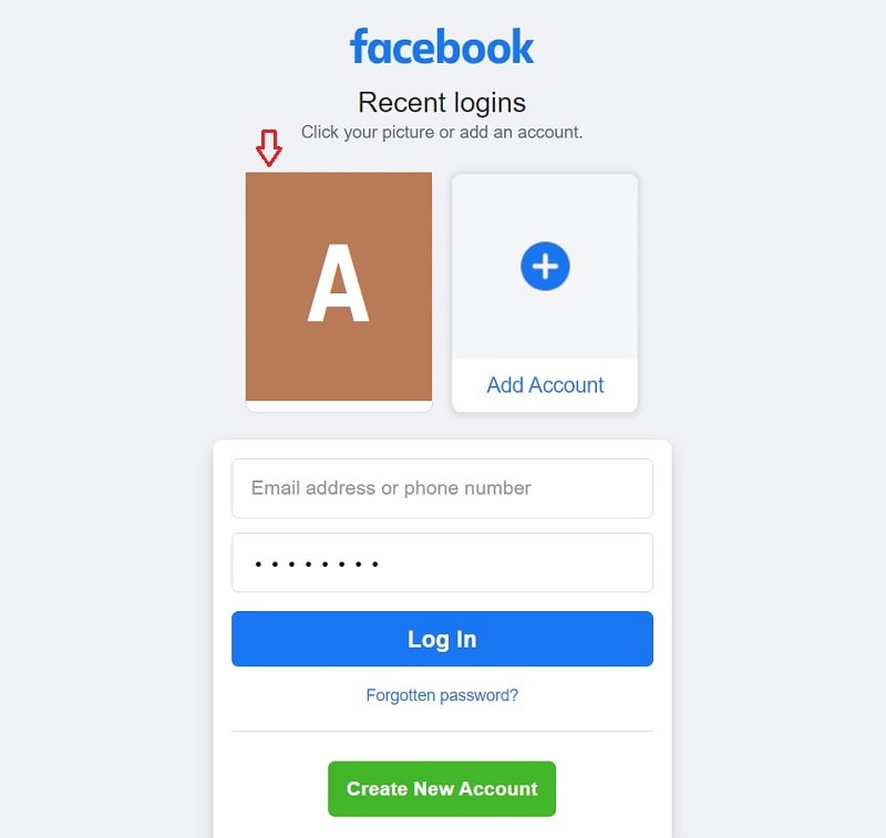 Facebook login