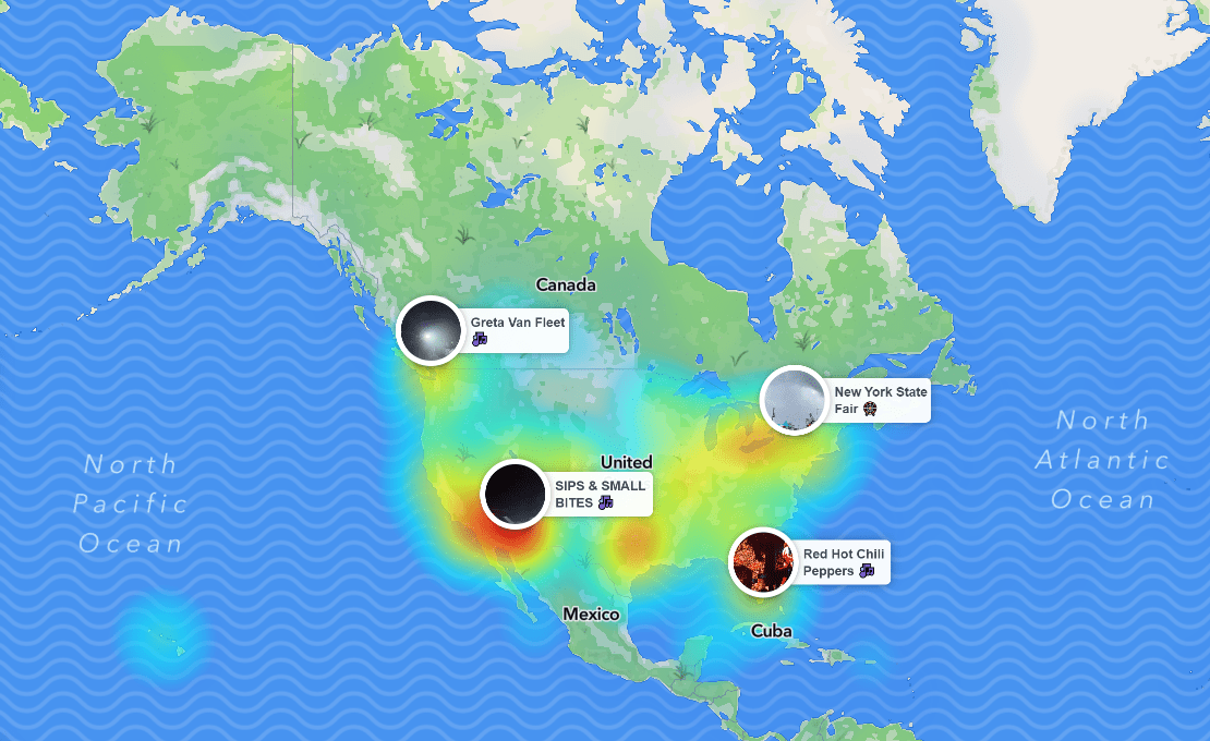 Snapchat will register your frequent location in the system and suggest people