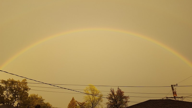 The yellow sky after rain