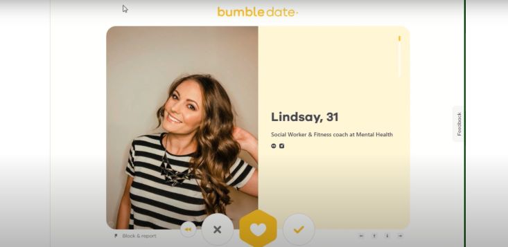 A Bumble profile sample