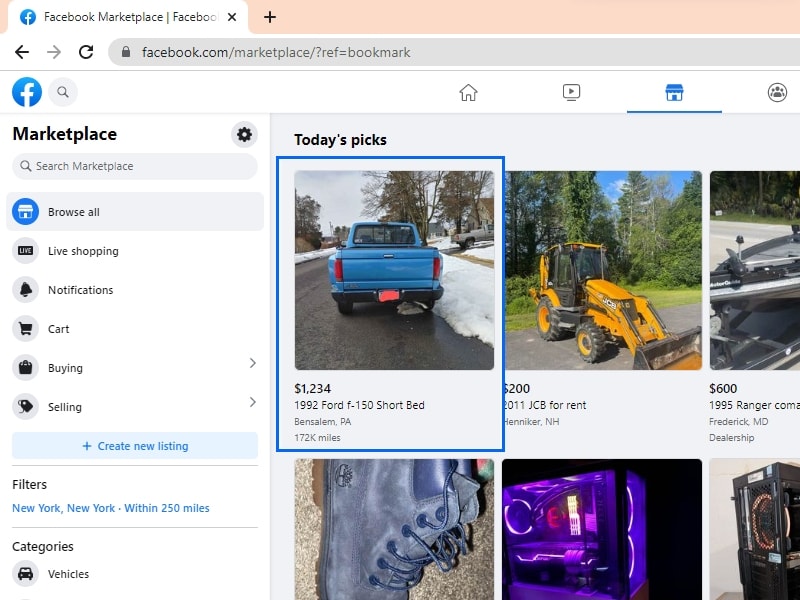 Click on the item(s) you want