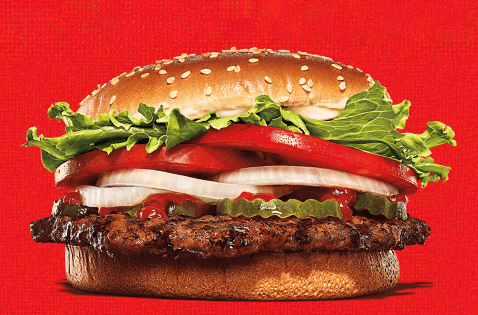 a whopper hamburger