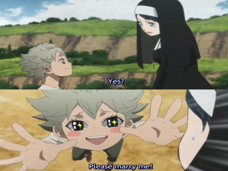 Asta wished to marry Sister Lily when he was just a little boy