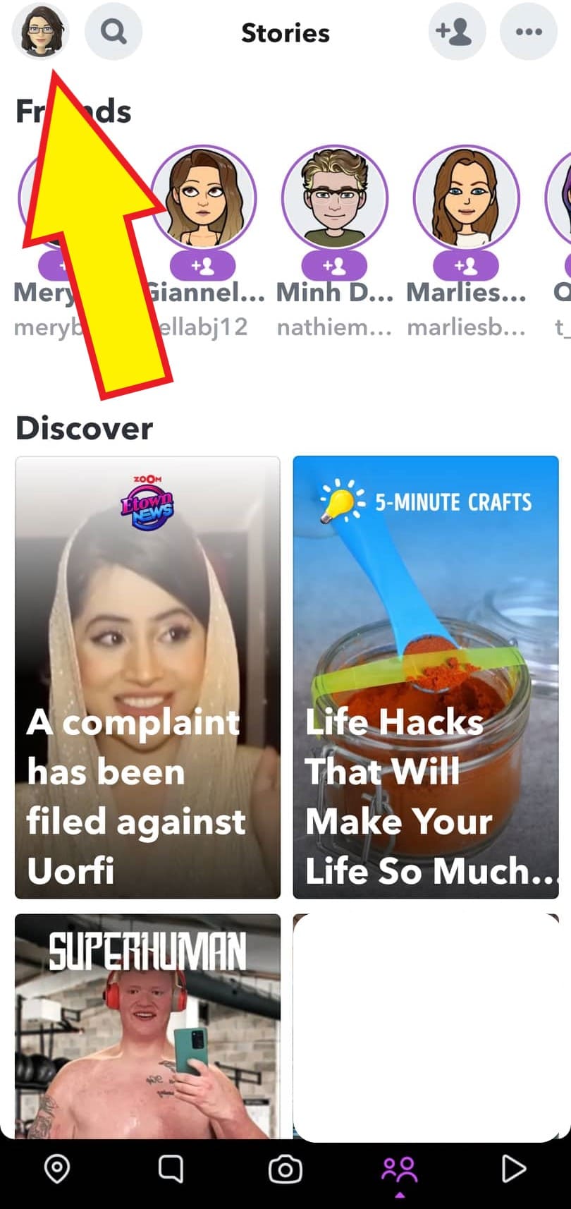 Go out to the main page and click on your profile