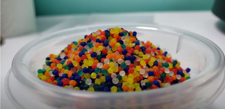 The shape of orbeez after shrinking