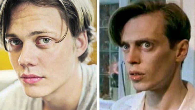 Bill Skarsgård looks like young Steve Buscemi