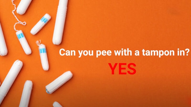 We can pee with a tampon in